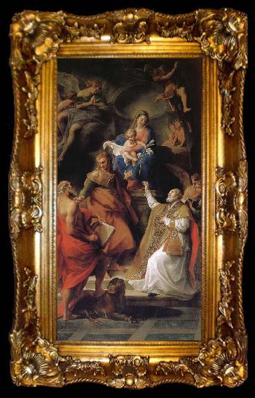 framed  Pompeo Batoni Mary, Saint infant and Saint outstanding prosperous, Zhan Mushi Meiye, Philip, ta009-2